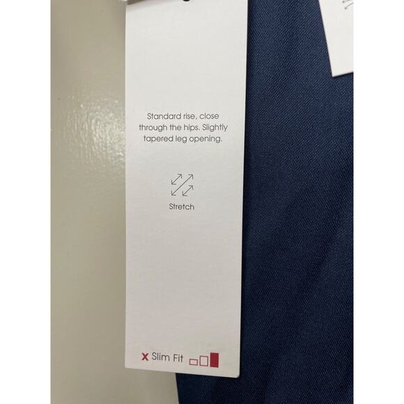 NWT Calvin Klein Men's Slim-Fit Dress Pants in Navy Blue Size 34W 32L - Picture 8 of 12